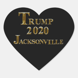 TRUMP JACKSONVILLE 2020 HEART STICKER