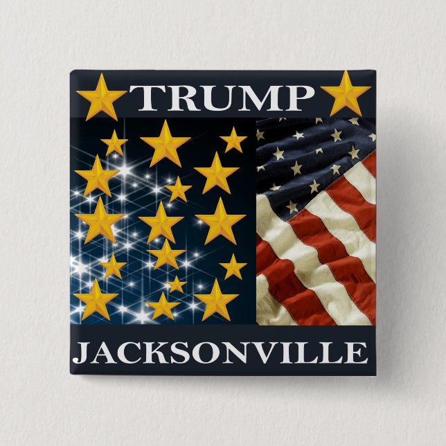 TRUMP JACKSONVILLE 2 INCH SQUARE BUTTON (Front)
