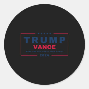 Trump Jd Vance Vp Make America Great Once Again! M Classic Round Sticker