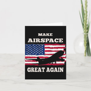 Trump Jet Political Make Airspace Great Again Card