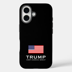 Trump Keep America Great USA flag iPhone 16 Case