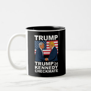 Trump Kennedy Checkmate 2024 Vote Trump Kennedy  Two-Tone Coffee Mug