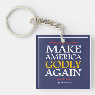 Trump - Key Chain: Maker America Godly Again Keychain