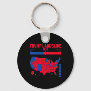 Trump Landslide 2024 Electoral Map 312 Winning Map Keychain