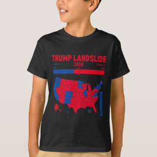 Trump Landslide 2024 Electoral Map 312 Winning Map T-Shirt
