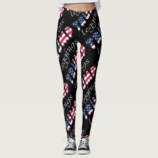 Trump Leggings Attention Patriotic any Colour (Front)