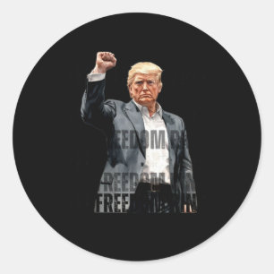Trump Let Freedom Ring Classic Round Sticker