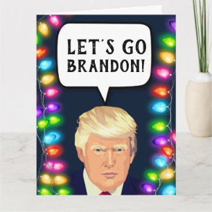 TRUMP LET'S GO BRANDON! CHRISTMAS Greeting Cards