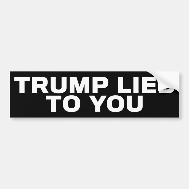 Trump Lied To You Anti-Trump Bumper Sticker (Front)