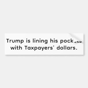 Trump Lining His Pockets Hankamer Artjunkhaus Boo! Bumper Sticker