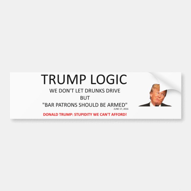 Trump Logic Bumper Sticker (Front)