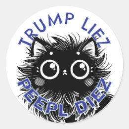Trump Lolcat Classic Round Sticker