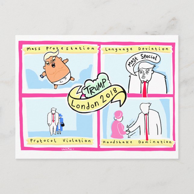 Trump London: Official Laurie Pink Souvenir Card (Front)