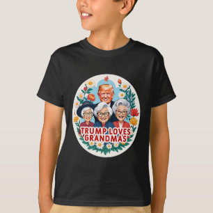 Trump Loves Grandmas Grandma Mother's Day  T-Shirt