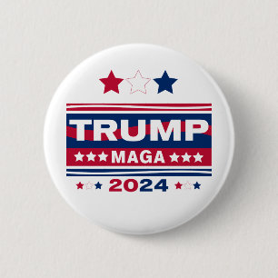 TRUMP~MAGA~2024 2 INCH ROUND BUTTON