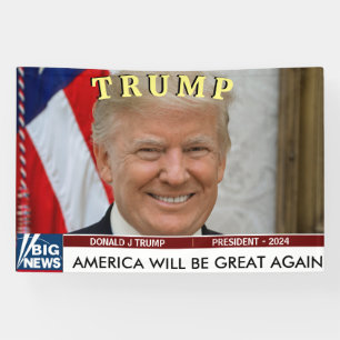 TRUMP MAGA 2024 PRESIDENT ELECTION BANNER