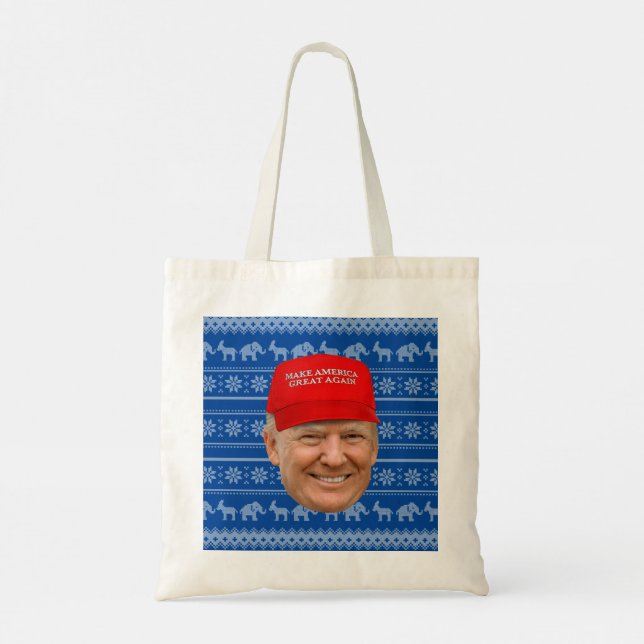 TRUMP MAGA Christmas Tote Bag (Back)