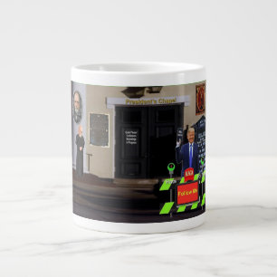 Trump MAGA hats sold here, at the church. Large Coffee Mug