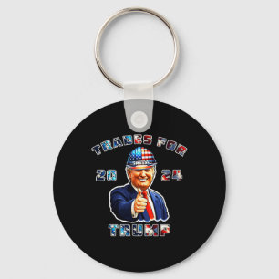 Trump Maga I'm Voting Trades For Trump 2024  Keychain