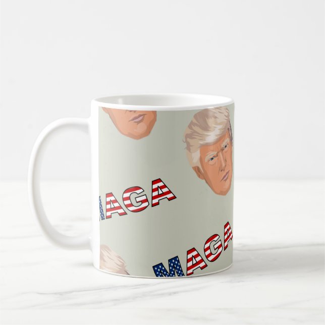 Trump MAGA Pattern Coffee Mug (Left)