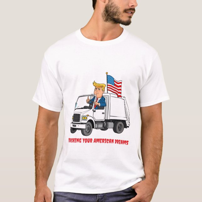 Trump MAGA Trash Truck T-Shirt (Front)