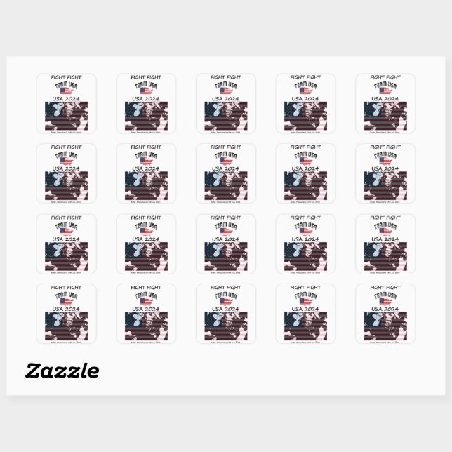 Trump Make America Great Again! Republican Party Square Sticker (Sheet)