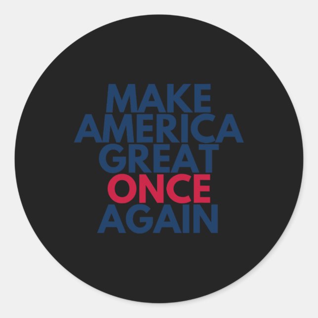Trump Make America Great Once Again 2024 Maga Tee  Classic Round Sticker (Front)