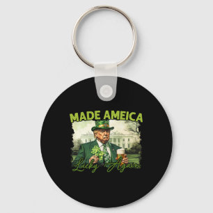 Trump Make America Lucky Again St Patrick's Day Sh Keychain