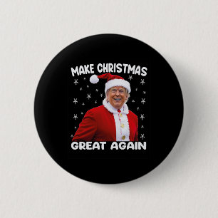 Trump Make Christmas Great Again Santa Trump 1 2 Inch Round Button