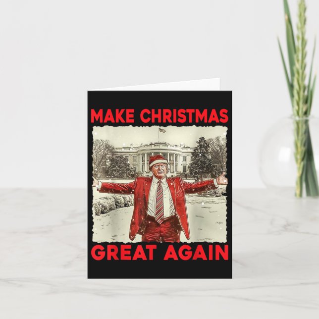 Trump Make Christmas Great Again Trump Santa Xmas  Card (Front)