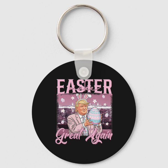 Trump Make Easter Great Again Shirt  Keychain (Front)