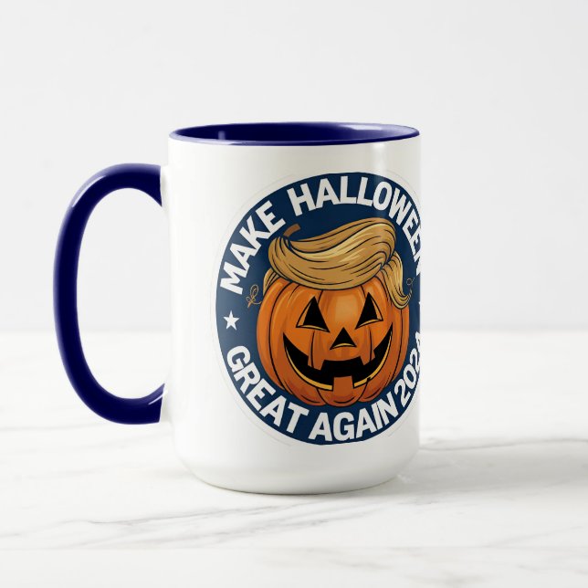 Trump Make Halloween Great Again Pumpkin Mug: New  Mug (Left)