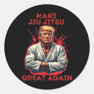 Trump Make Jiu Jitsu Great Again Humour  Classic Round Sticker