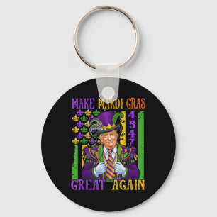 Trump Make Mardi Gras Great Again Funny Parade Keychain