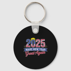 Trump Make New Year Great Again Happy New Years Ev Keychain
