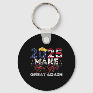 Trump Make New Year Great Again Happy New Years Ev Keychain