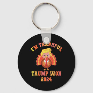 Trump Make Thanksgiving Great Again I'm Thankful T Keychain