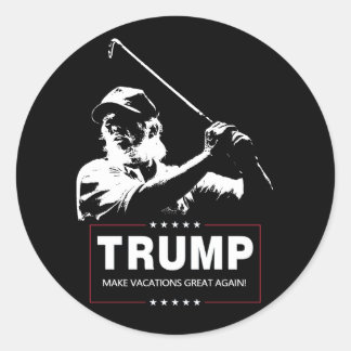Trump - Make Vacations Great Again Classic Round Sticker