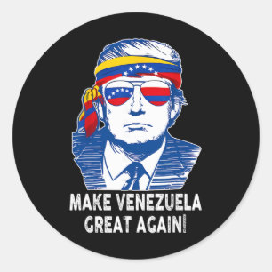 Trump Make Venezuela Great Again _7 Classic Round Sticker