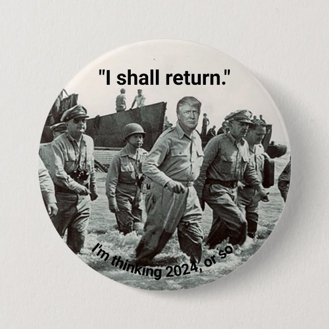 Trump makes historic promise 3 inch round button (Front)