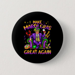 Trump Mardi Gras Costume Funny Make Mardi Gras 2 Inch Round Button