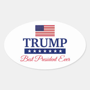TRUMP MEILLEUR PRÉSIDENT JAMAIS AUTOCOLLANT