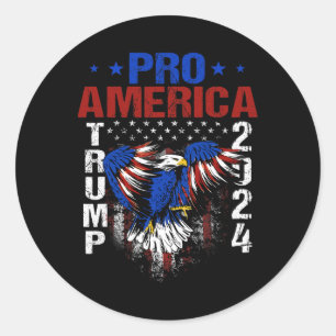 Trump Men Women Pro America Donald Trump Classic Round Sticker