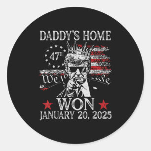Trump Merchandise Daddys Home Trump Inauguration D Classic Round Sticker