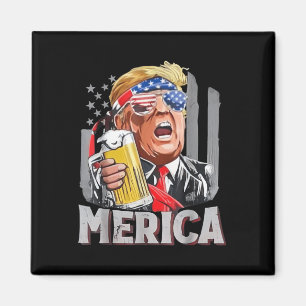Trump Merica Make 4th Of July Great Again Men Drin Magnet