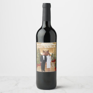 TRUMP MERRY CHRISTMAS WINE LABELS !