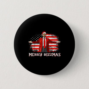 Trump Merry Rizzmas Funny Humourous Trump Dance Ch 2 Inch Round Button