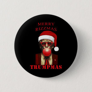 Trump Merry Rizzmas Trumpmas Funny Christmas Bubbl 2 Inch Round Button