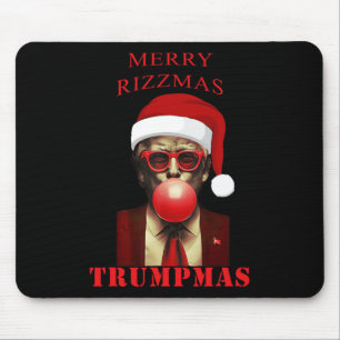 Trump Merry Rizzmas Trumpmas Funny Christmas Bubbl Mouse Pad