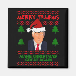 Trump Merry Trumpmas Santa Trump Make Christmas Gr Magnet